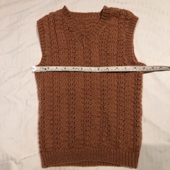 Brown Wool Sweater Vest - Picture 3 of 4
